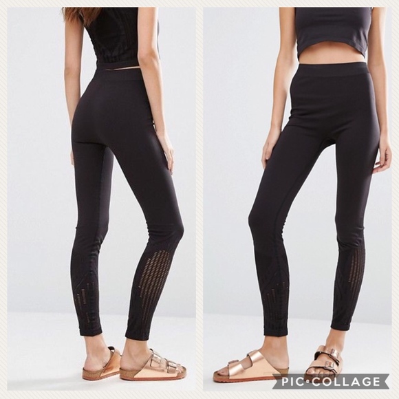 Y.A.S Flora Mesh Panel Leggings NWT - Picture 1 of 8